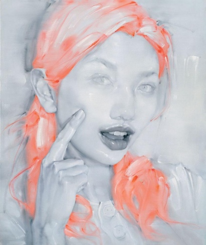 Lip Language n°16, huile sur toile, 180x150cm, 2008